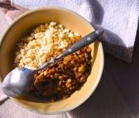 bbq lentils with brown rice image