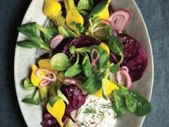 golden beets with mache image