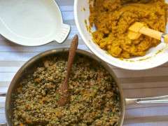 lentil sweet potato shepherds pie prep image