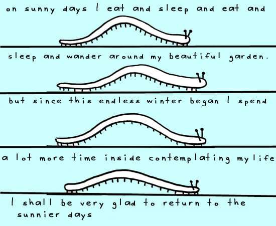 gardening cartoon of hopeful spring
