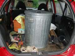 woodchuck in garbage can image